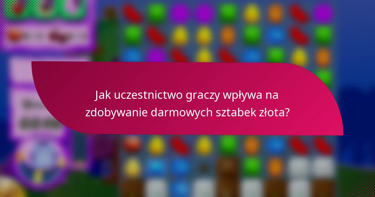 Jak uczestnictwo graczy wpływa na zdobywanie darmowych sztabek złota?