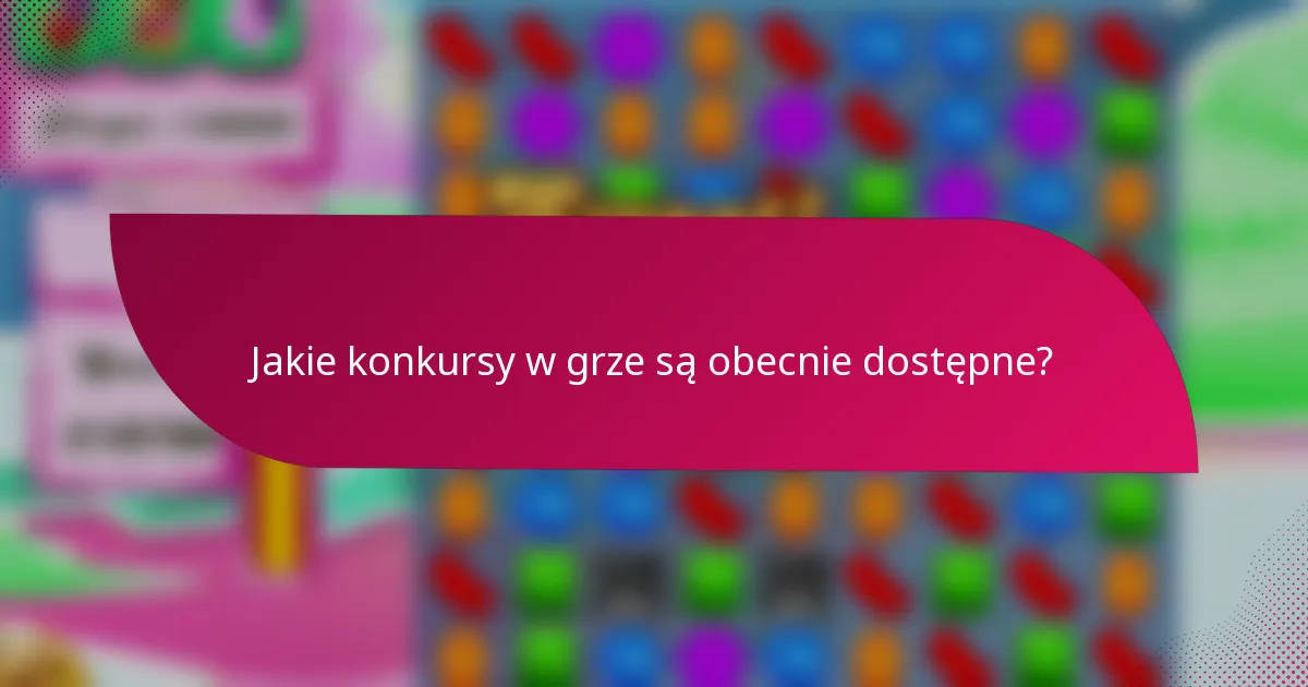 Jakie konkursy w grze są obecnie dostępne?